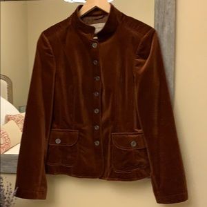 Burberry Velvet Mandarin Collar Jacket